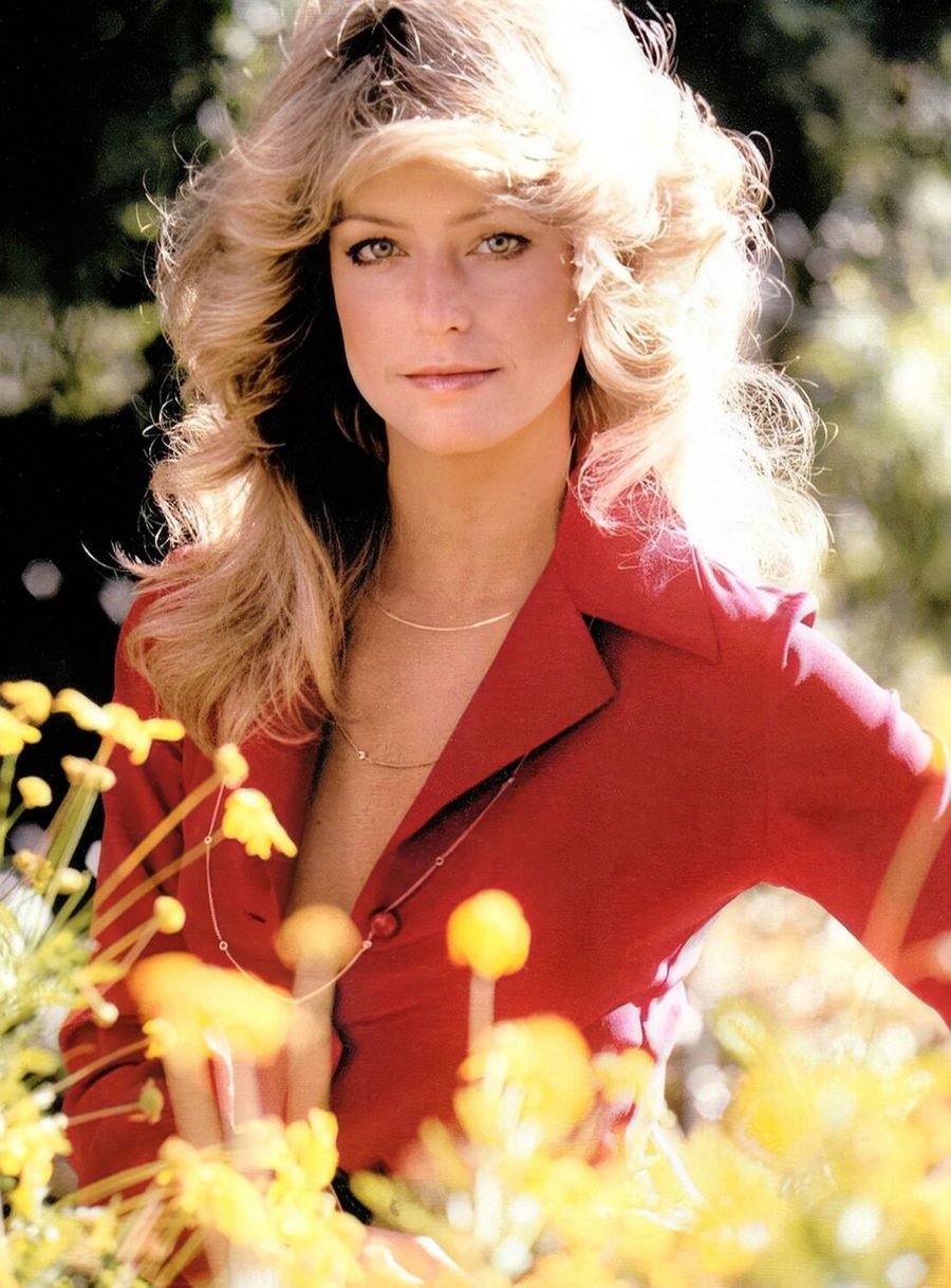 Farrah Fawcett's hair See her famous long feathered hairstyle from the