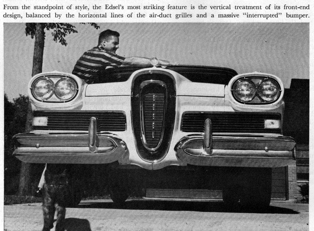 Vintage Ford Edsel car test drive in 1957 (1)