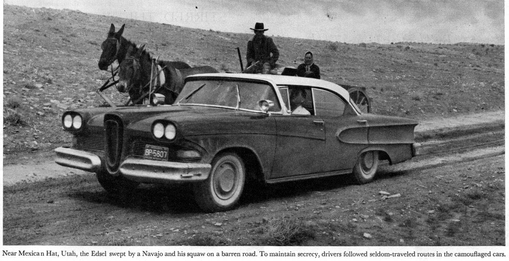 Vintage Ford Edsel car test drive in 1957 (3)