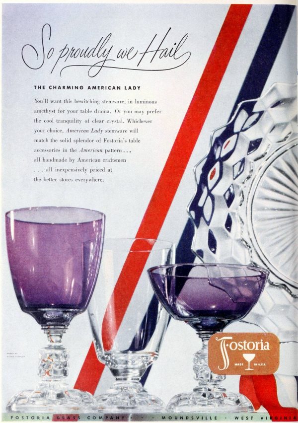 Vintage Fostoria glass 100+ old patterns, colors & styles of the