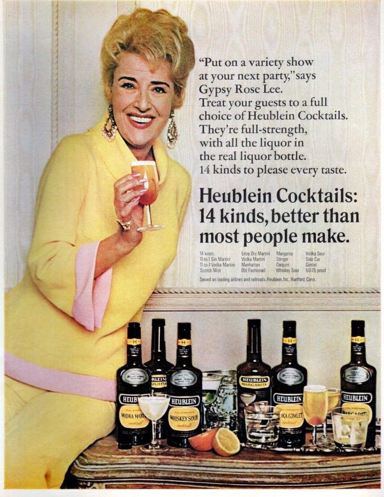 Readymade & canned cocktails from the 60s & 70s were the coolest party