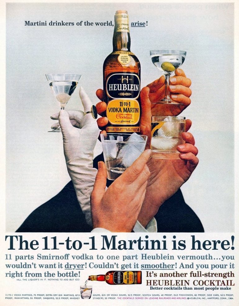 Readymade & canned cocktails from the 60s & 70s were the coolest party