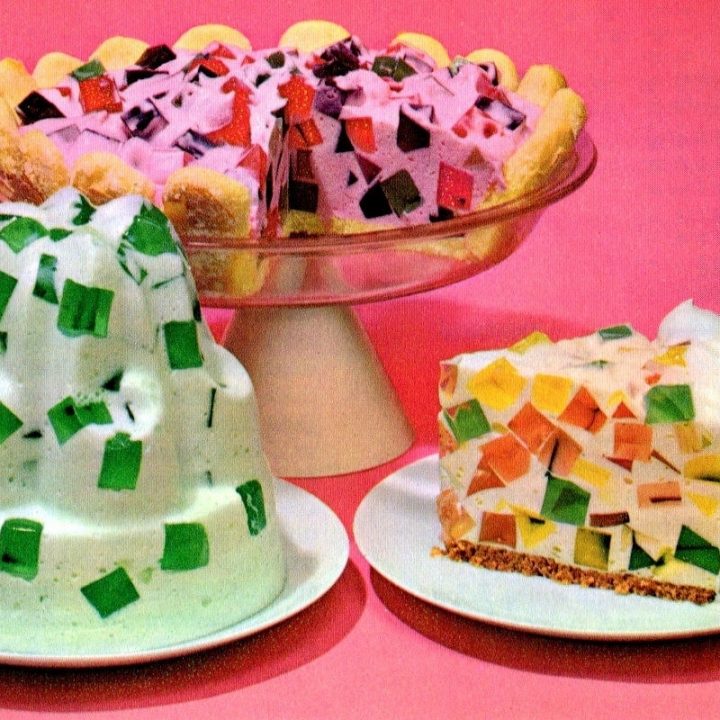 Vintage Jell-O Crown JewelWindow Glass dessert recipes (2)