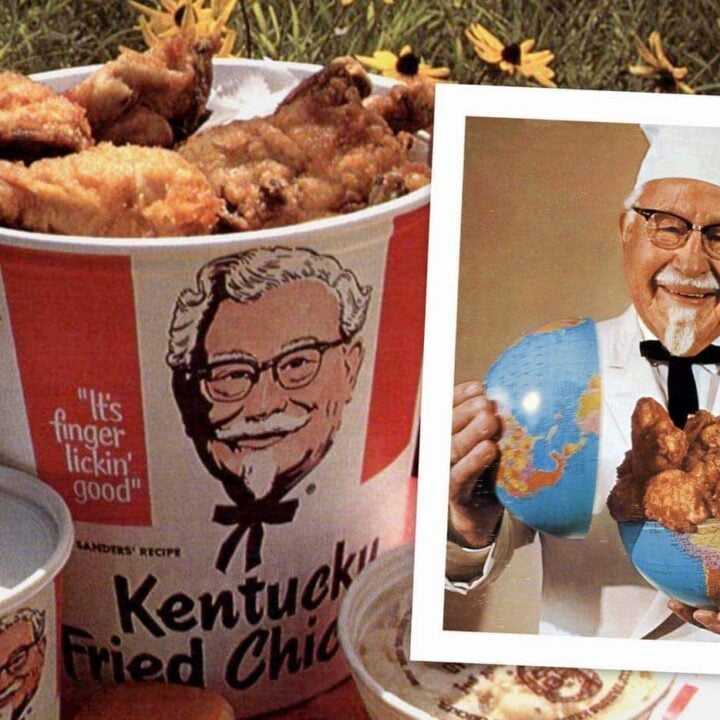 Vintage KFC Colonel Sanders - Kentucky Fried Chicken fast food chain history