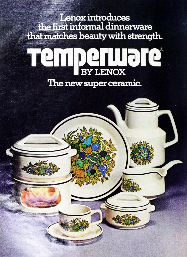 Lenox Temperware informal dinnerware sets from the '70s came in 8 patterns Click Americana