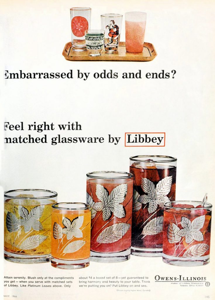 60 vintage Libbey glassware designs from the 60s Click Americana