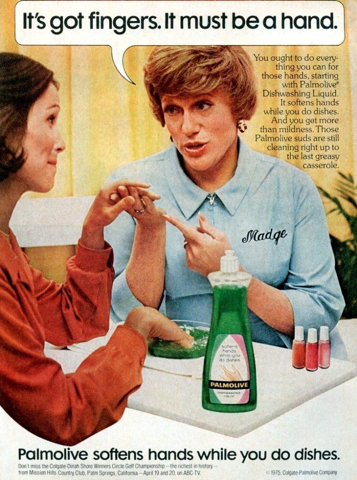 "You're soaking in it!" Vintage Palmolive ads featuring Madge the