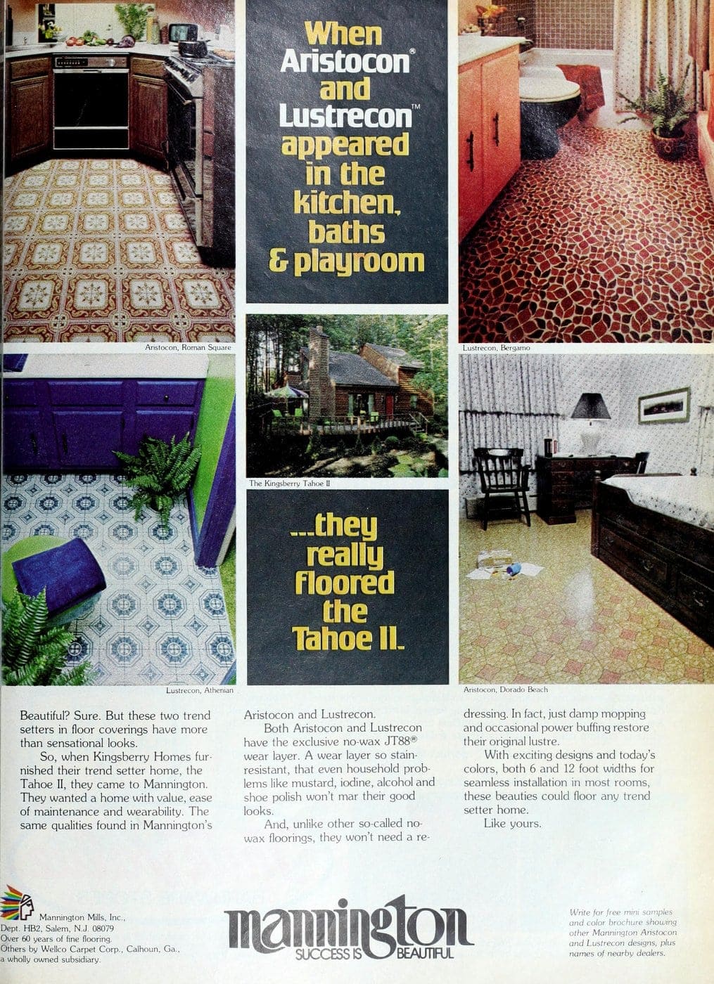 Vintage Mannington kitchen vinyl flooring from 70s and 80s - From ClickAmericana com (5)