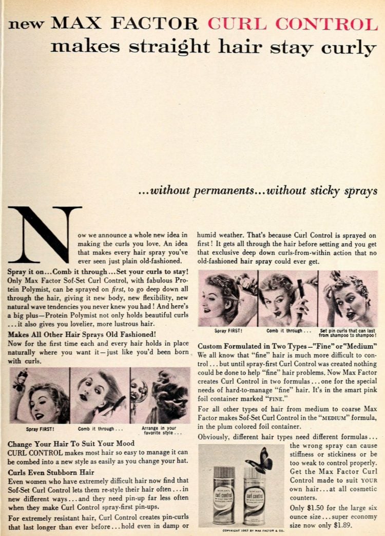1950s hairspray brands See the most popular styling products they used back in the day Click