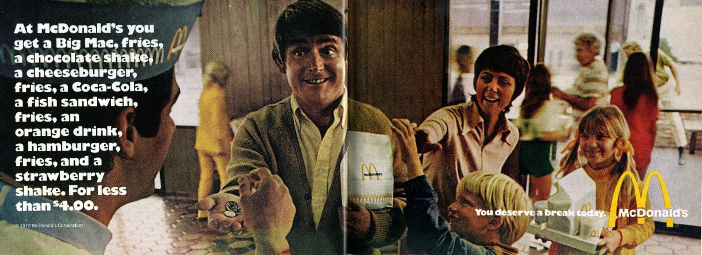 Vintage McDonalds ads from 1972