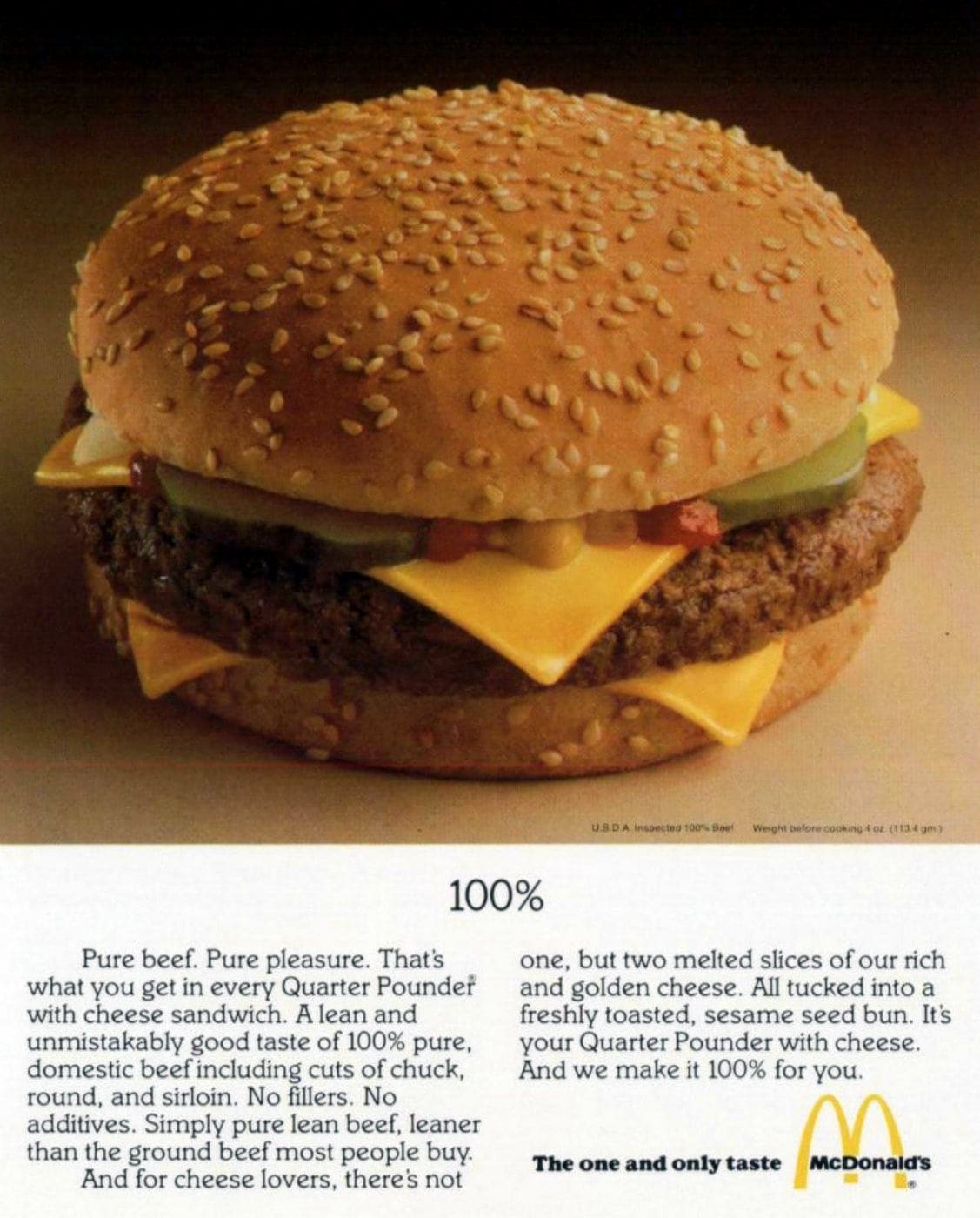 Vintage McDonald's hamburger from 1978