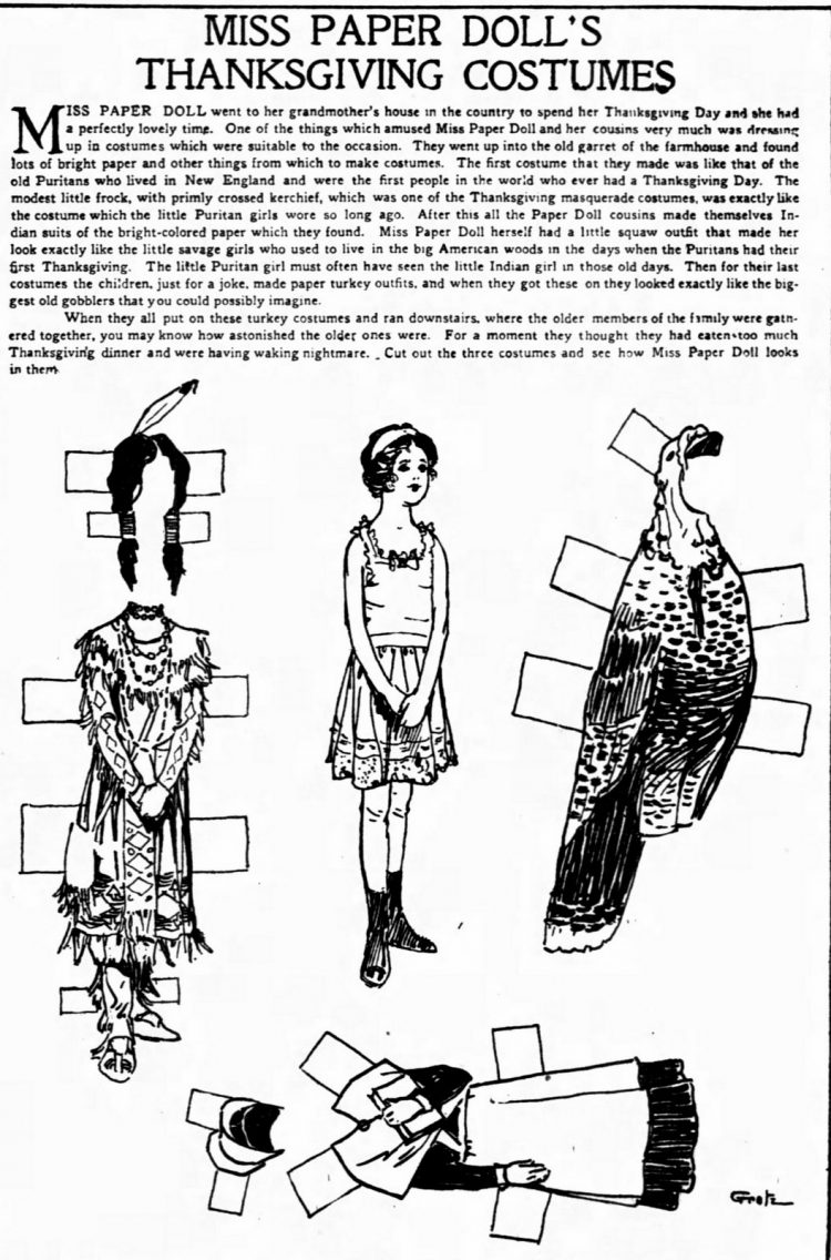 Vintage paper doll sets Miss Paper Dolls, outfits & furniture (1911