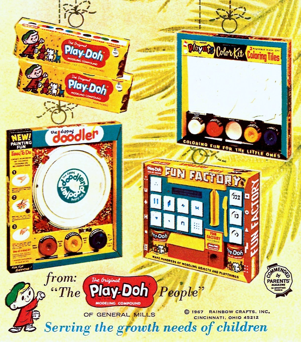 Vintage Play Doh toys and fun (1967) via ClickAmericana com