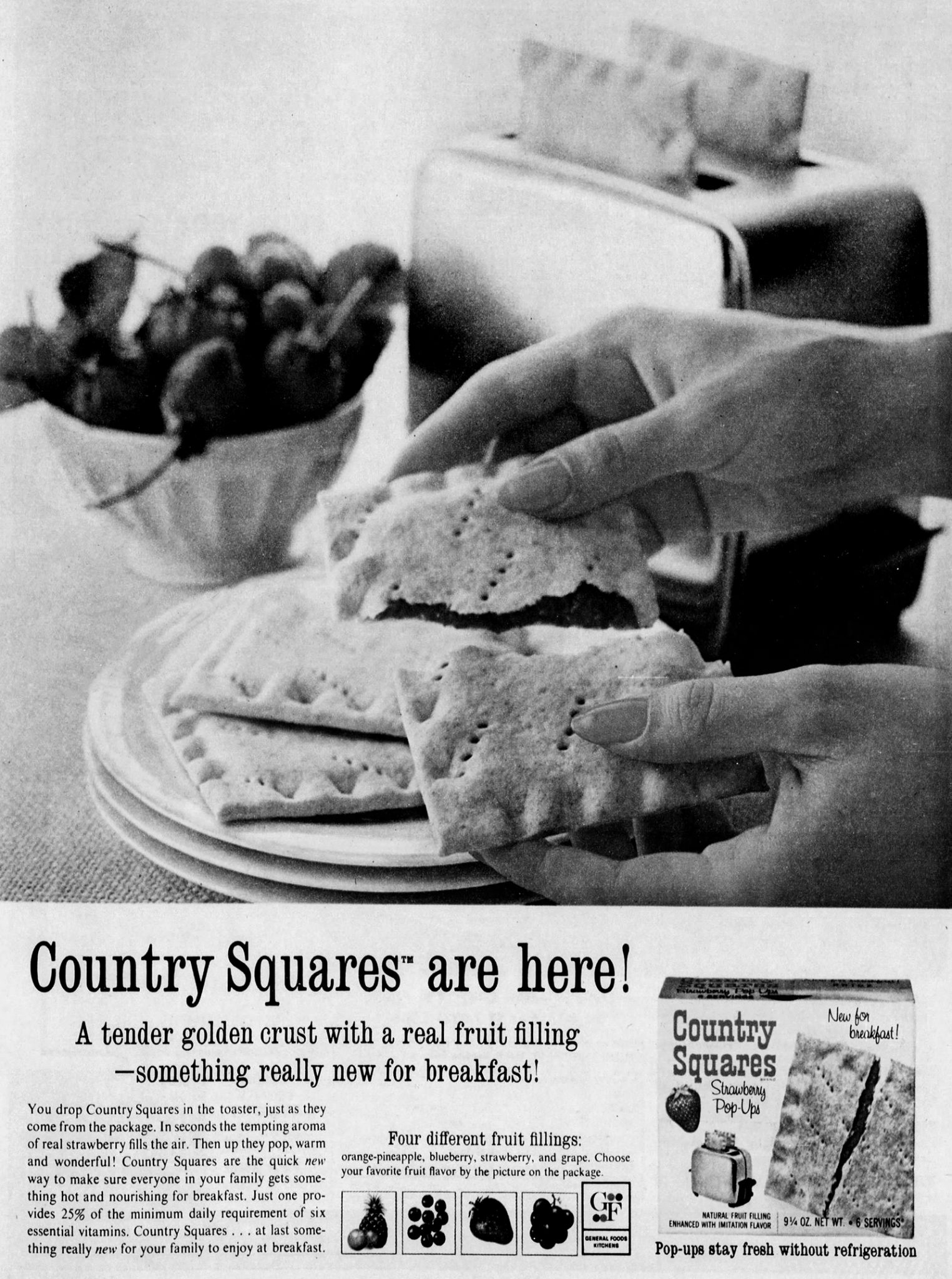 Invented in the 1960s, Kellogg's Pop Tarts toaster pastries are more