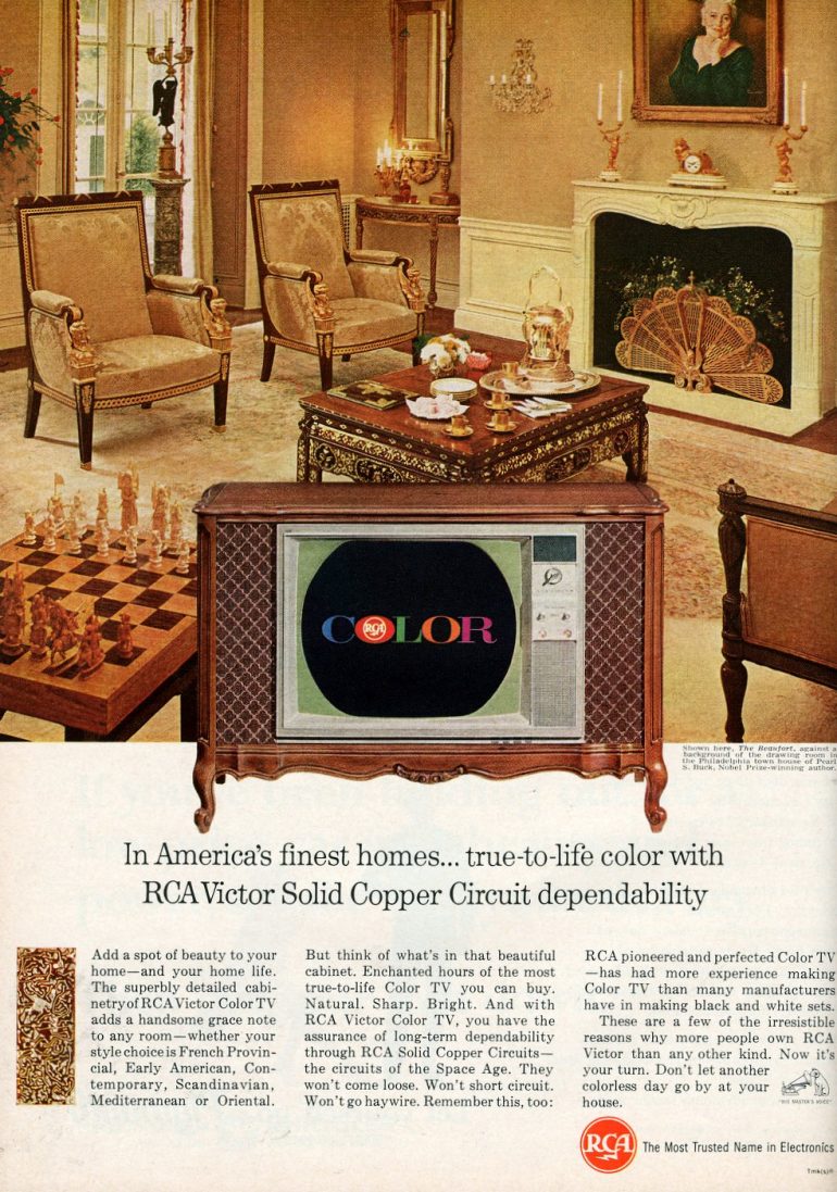 See what big screen color TVs looked like in the '60s Click Americana