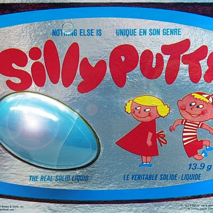 Vintage Silly Putty in silver package