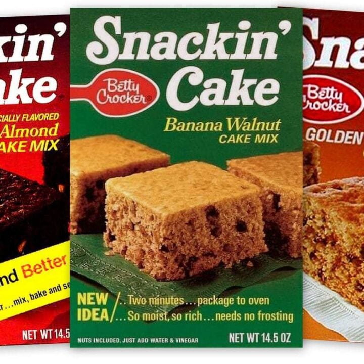 Vintage Snackin Cake box fronts