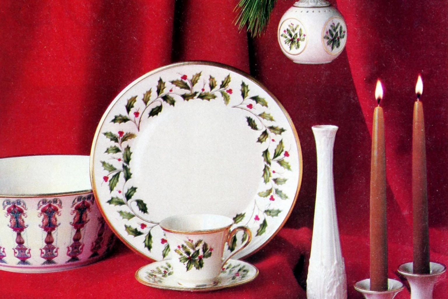 Vintage Spode & Lenox Christmas dinnerware sets Collectible holiday