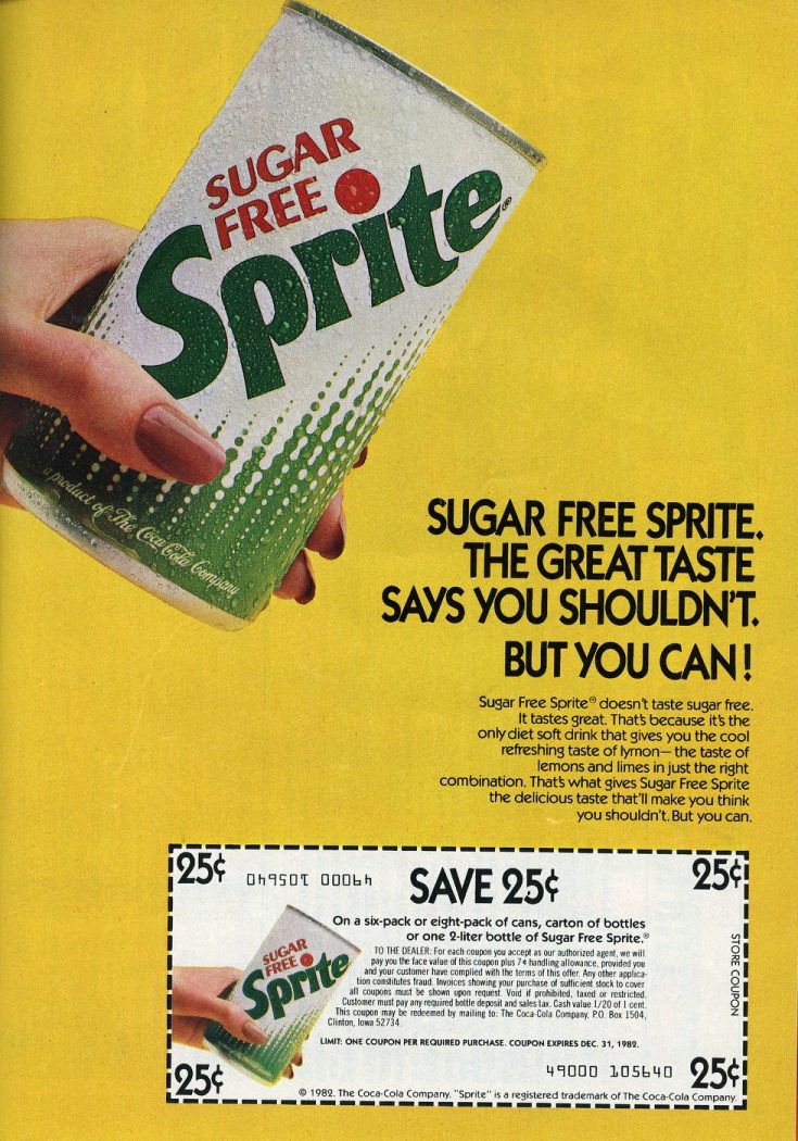 Pop culture Vintage diet sodas from the '80s, like Dr Pepper, Sprite