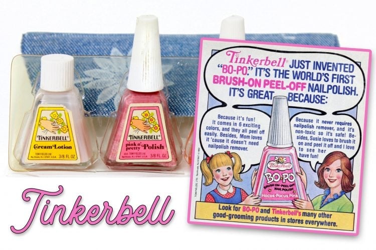 Vintage Tinkerbell manicure set and BO-PO nail polish
