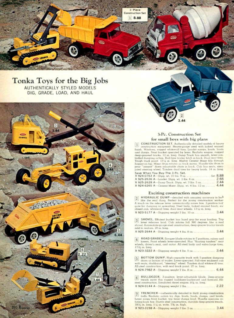 Get a load of these fun vintage Tonka trucks & other old Tonka toys