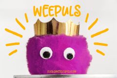 Vintage Weepul puff ball toys from the 80s