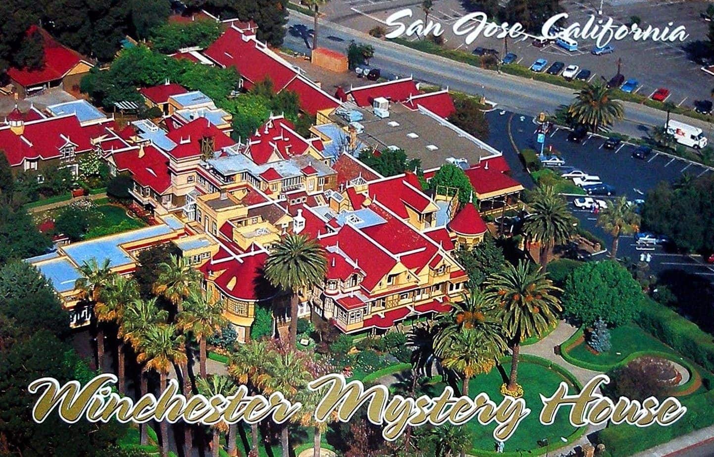 See inside the bizarre 160-room Winchester Mystery House: From the haunted, mixed-up mind of Mrs William W Winchester 7 Vintage Winchester Mystery House postcard