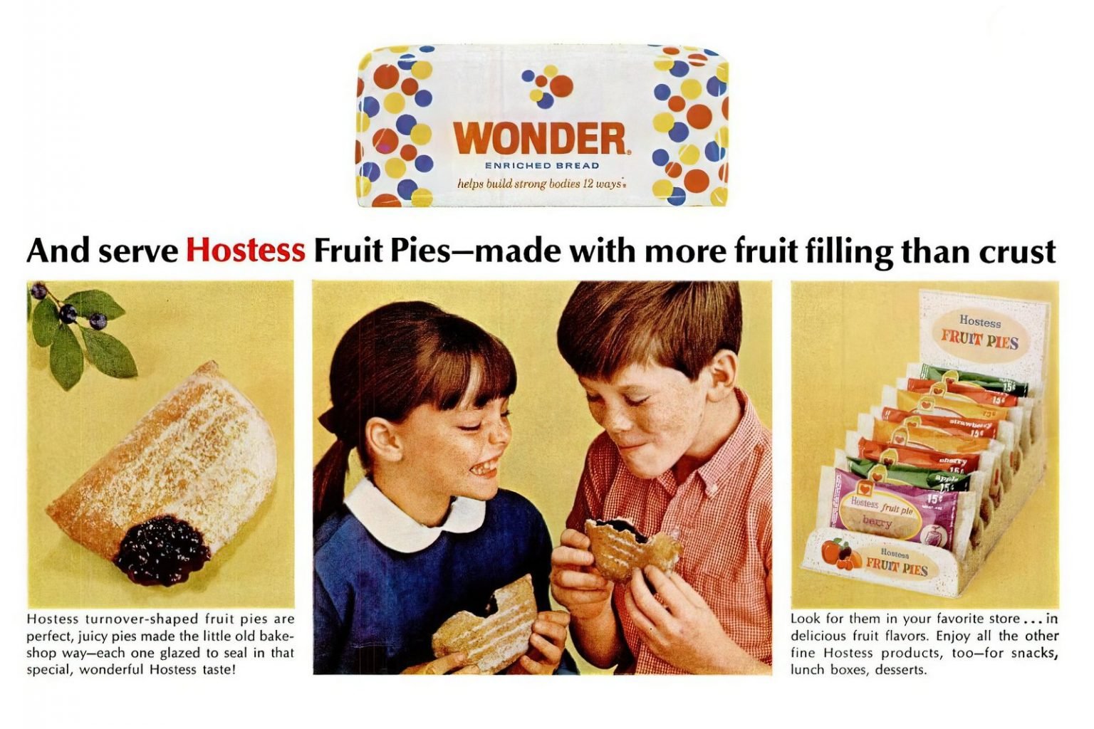 Vintage Hostess snacks Fruit Pies, Wonder Bread, Twinkies & more retro