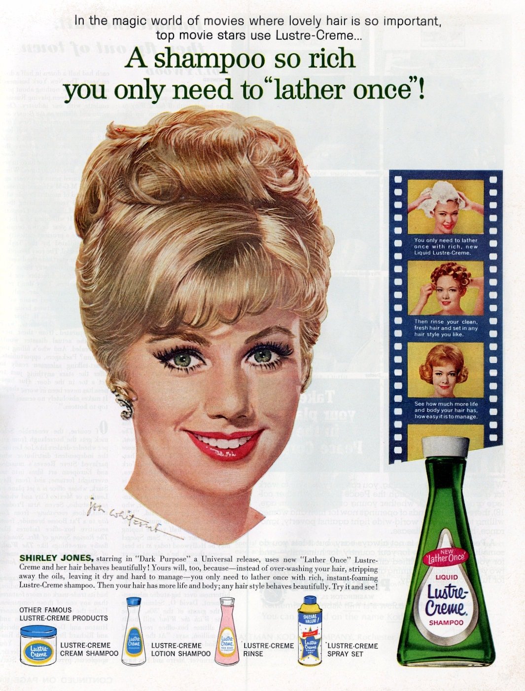 LustreCreme shampoo was popular with the most famous actresses of the