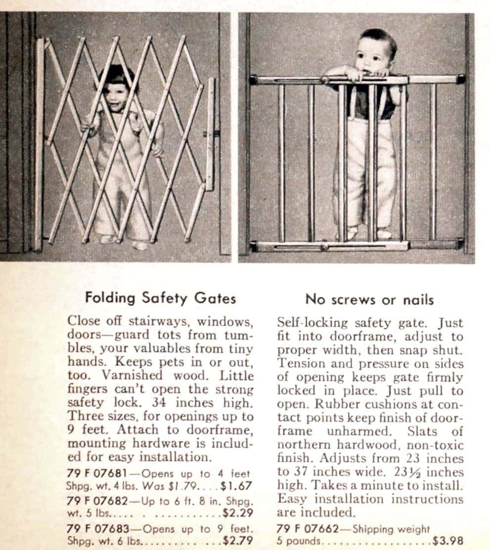 Vintage baby gear from the 1950s promised safety, savings & style 9 Vintage baby gear - safety gates from the 50s