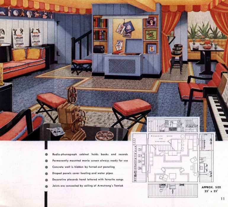 Vintage basement decor from the '40s & '50s See 25 creative remodels