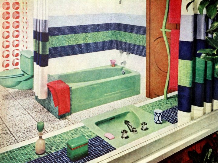 60 vintage '60s bathrooms with serious style: Sunken tubs, glam ...