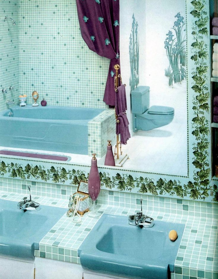 60 vintage '60s bathrooms with serious style: Sunken tubs, glam vanities & wild wallpaper ...