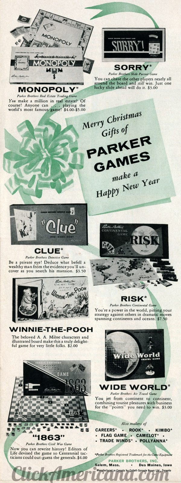 Popular vintage board games from the 60s Click Americana