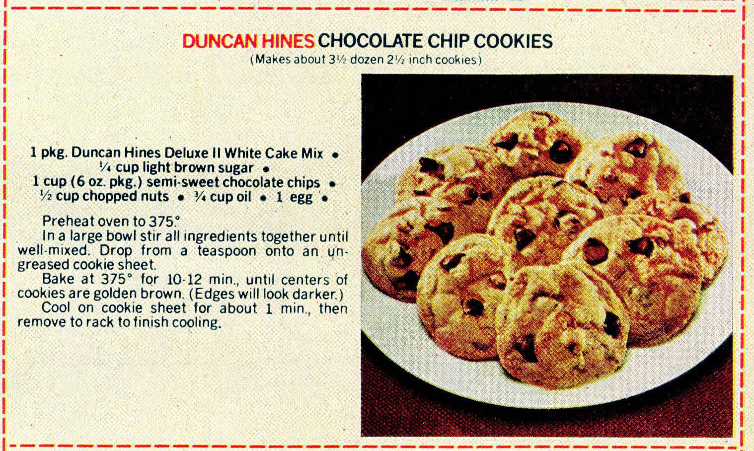 6 dessert recipes made with Duncan Hines cake mix (1978) Click Americana