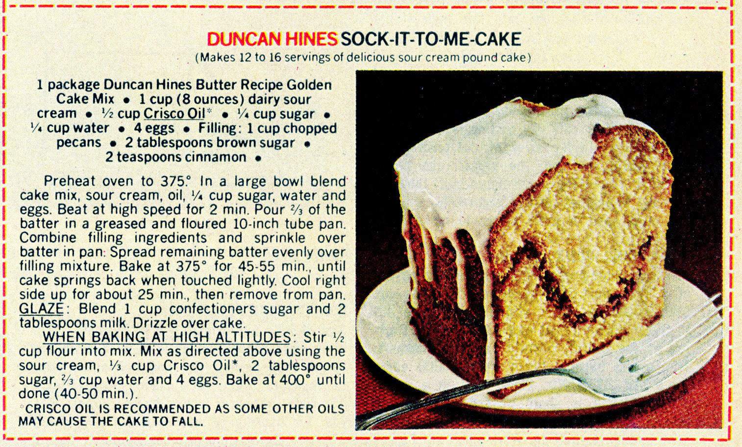 6 dessert recipes made with Duncan Hines cake mix (1978) - Click Americana