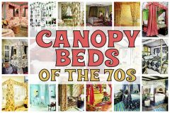 Vintage canopy beds from the 1970s