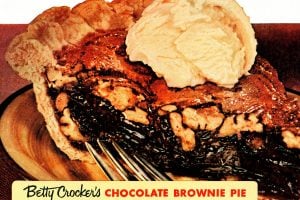 Vintage chocolate brownie pie recipe - Food from 1953-001