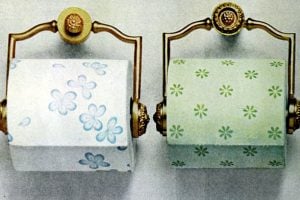 Vintage colorful toilet paper