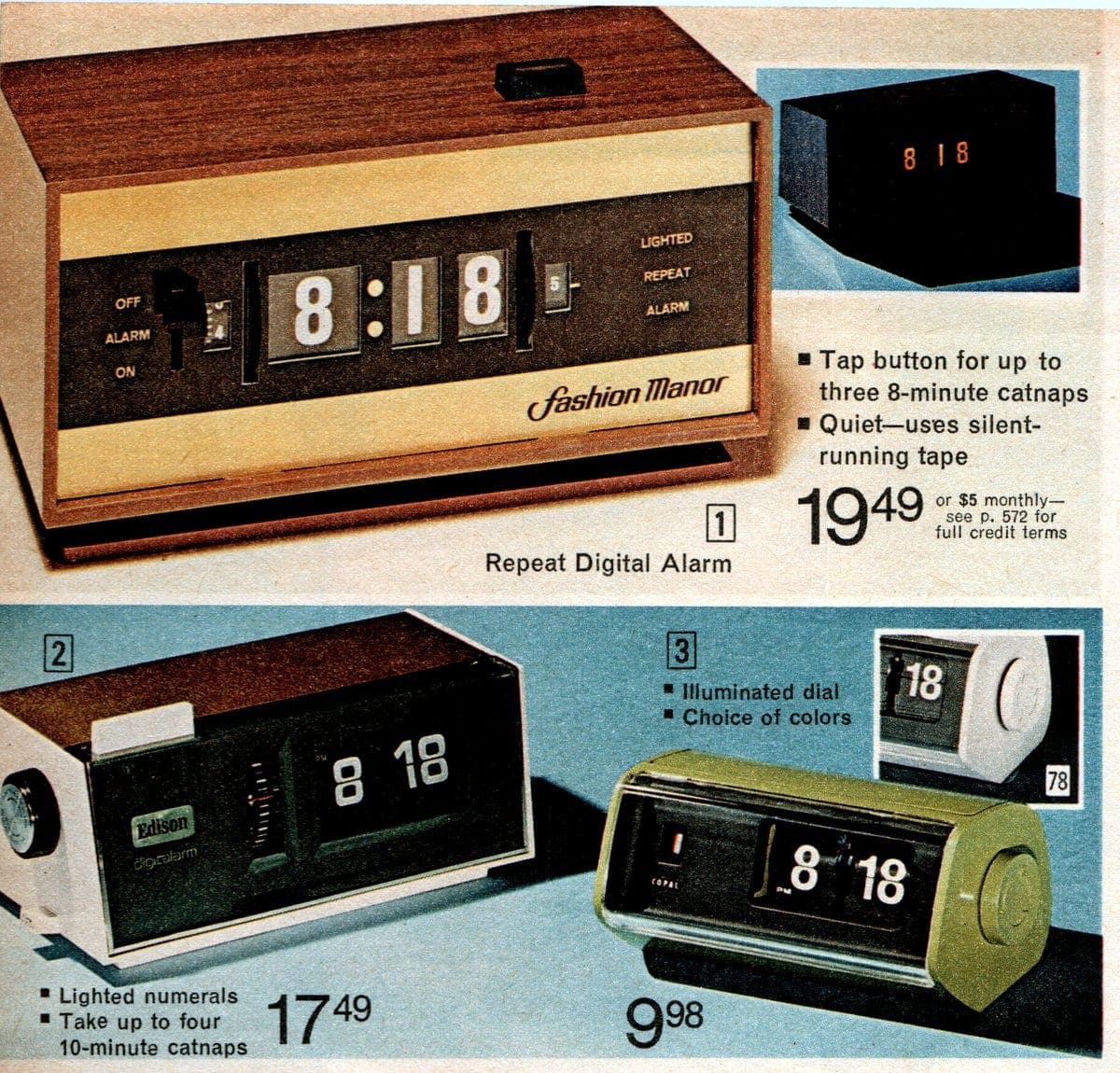 Vintage alarm clocks We woke up to these in the '60s & '70s Click