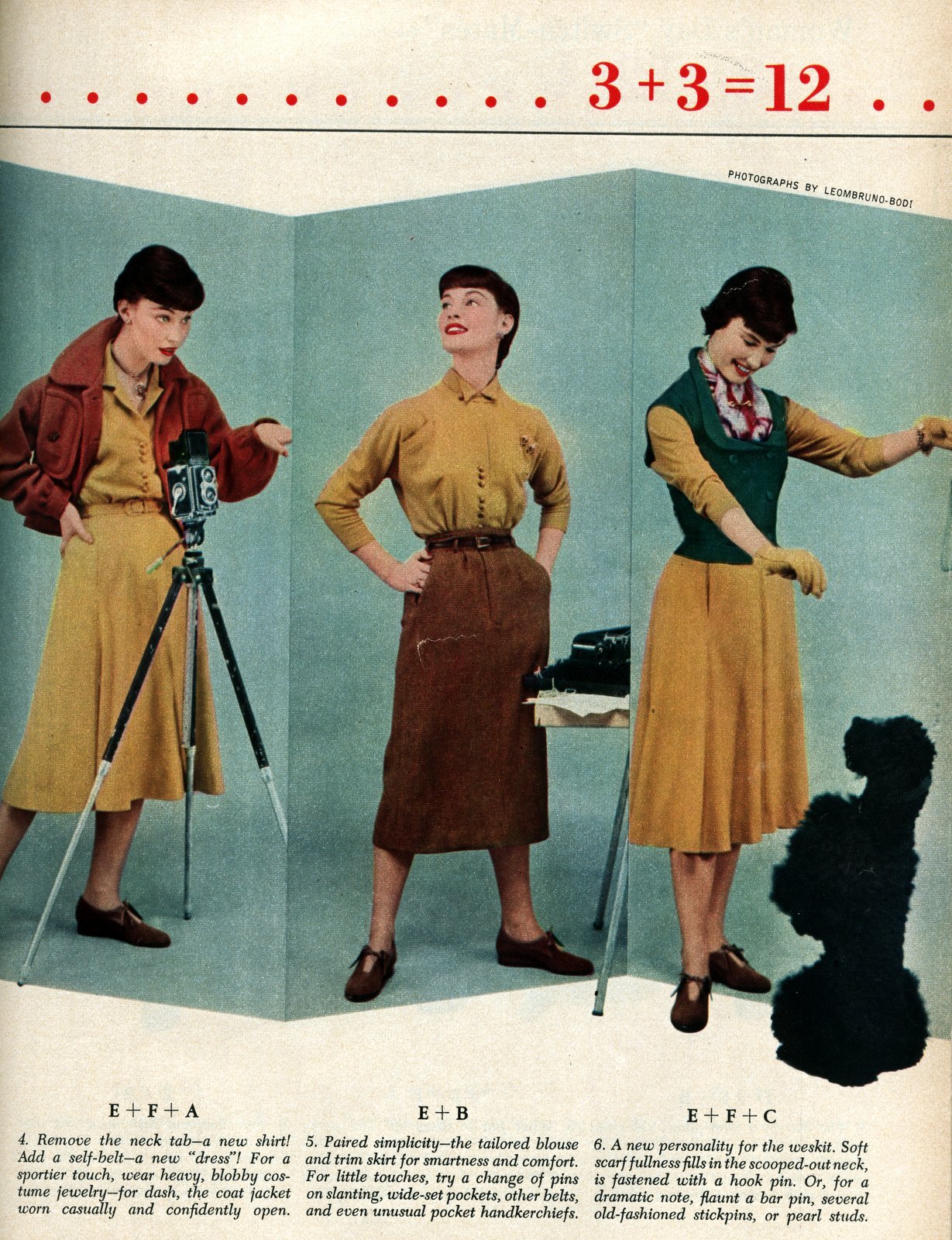 Vintage fashion capsule wardrobe from 1950 at ClickAmericana com (3)