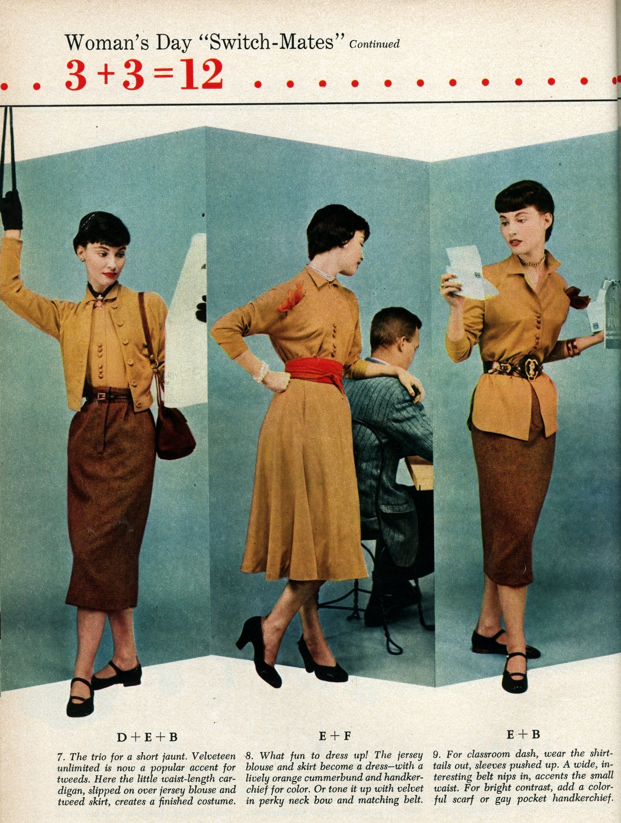 Vintage fashion capsule wardrobe from 1950 at ClickAmericana com (4)