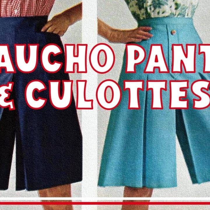 Vintage gaucho pants and culottes