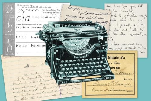 Vintage handwriting in the USA via ClickAmericana com