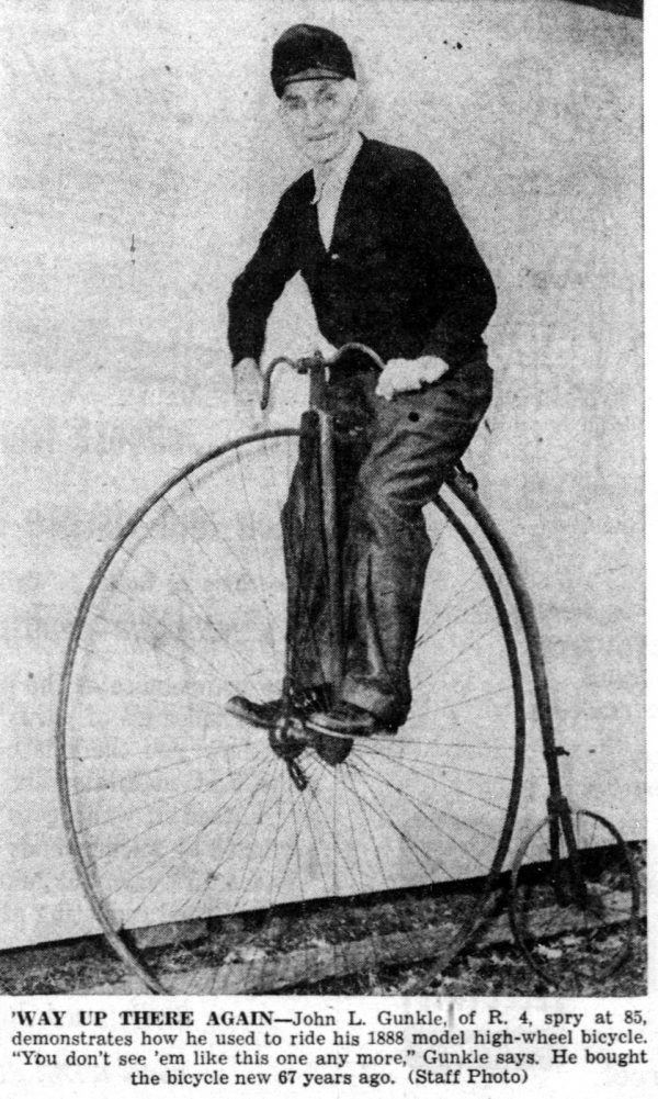 That big front wheel bike See why the penny farthing high wheel bike