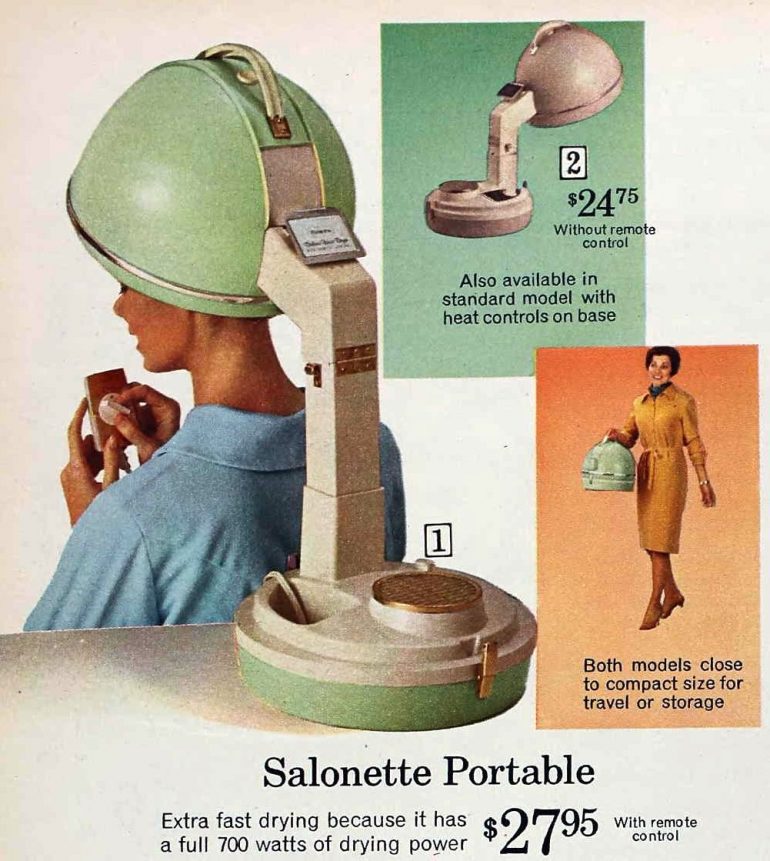 Vintage hair dryers for the home Dry it yourself the 1960s & 1970s way