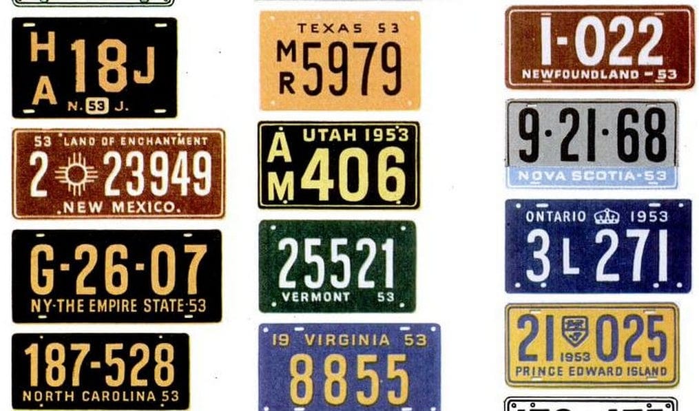 Vintage license plates from 1953 (9)