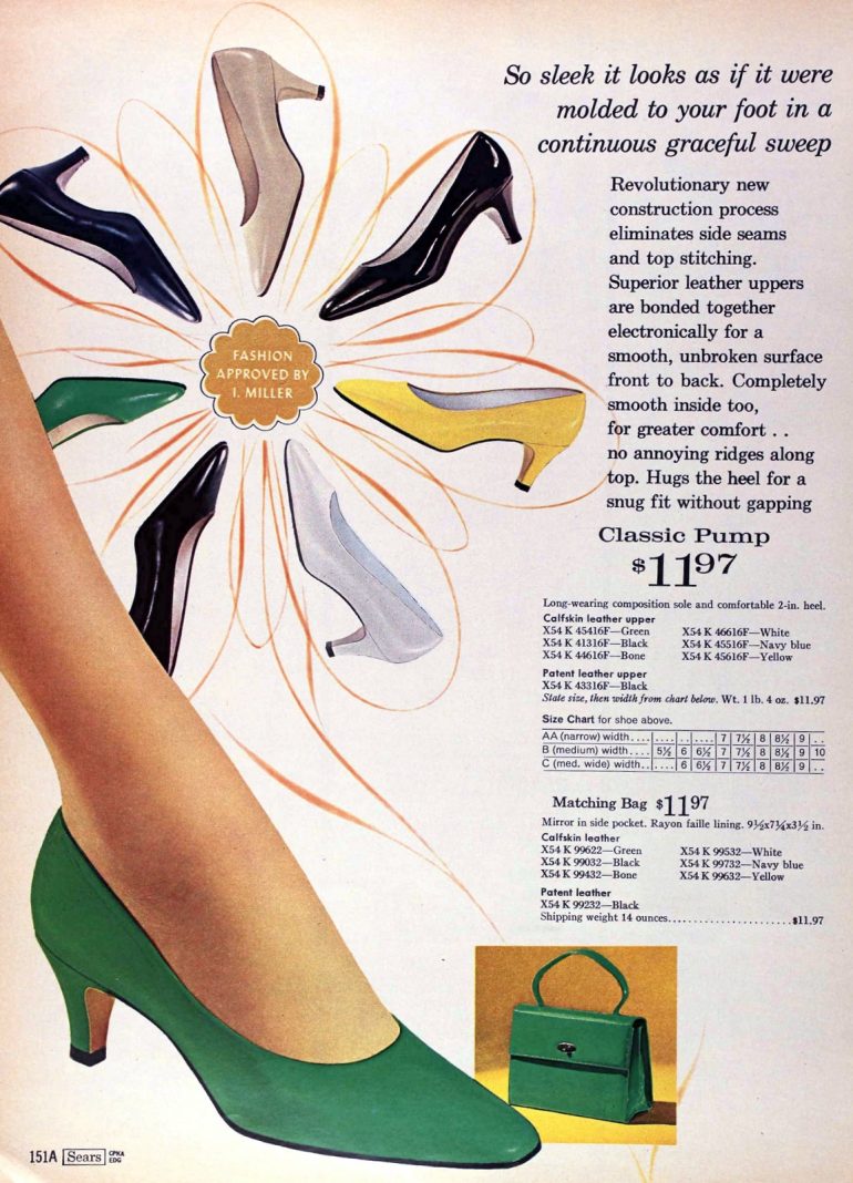 These vintage 1960s shoes for women were fashionable & far out Click