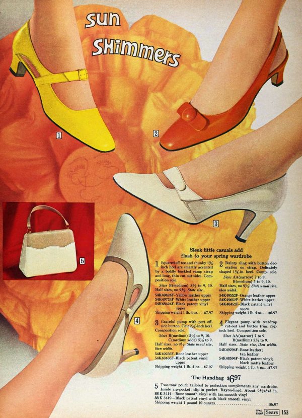 These vintage 1960s shoes for women were fashionable & far out - Click