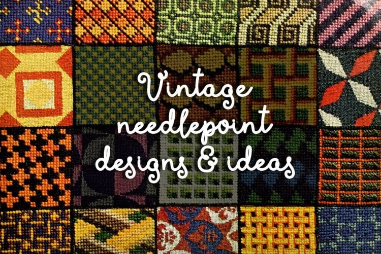 Vintage needlepoint Designs & dozens of ideas from the 50s, 60s & 70s